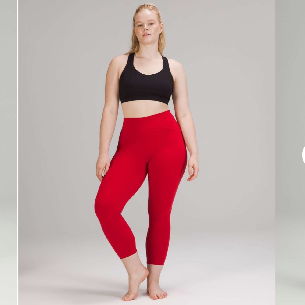 Lululemon Dark Red Instill High-Rise Tights 25” leggings 6